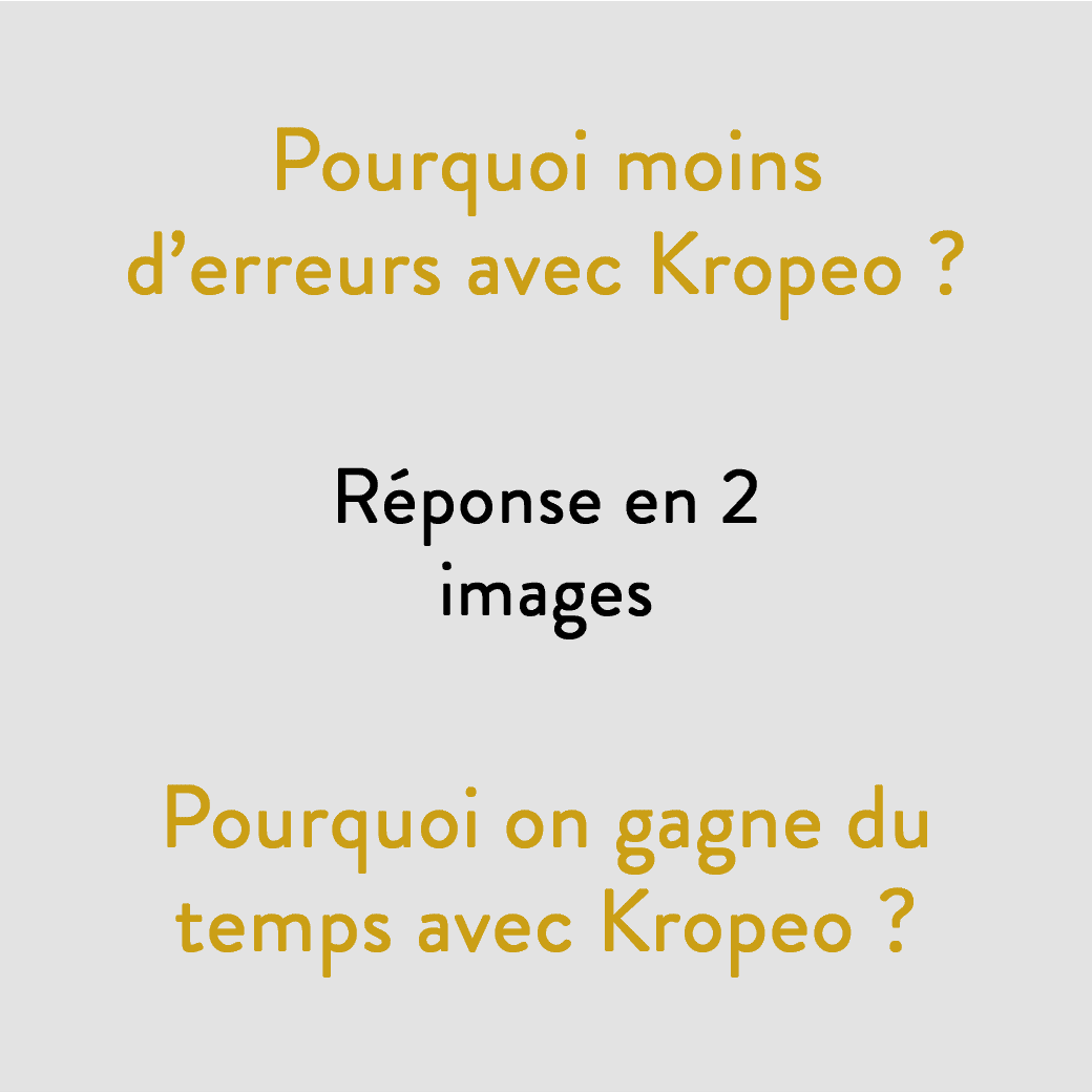 Lire la suite à propos de l’article Gain de temps et moins d&rsquo;erreurs avec Kropeo