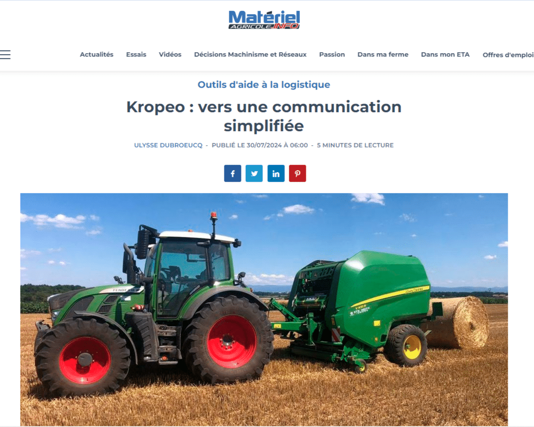 Lire la suite à propos de l’article Article média – Kropeo pour simplifier l’organisation du travail et la communication